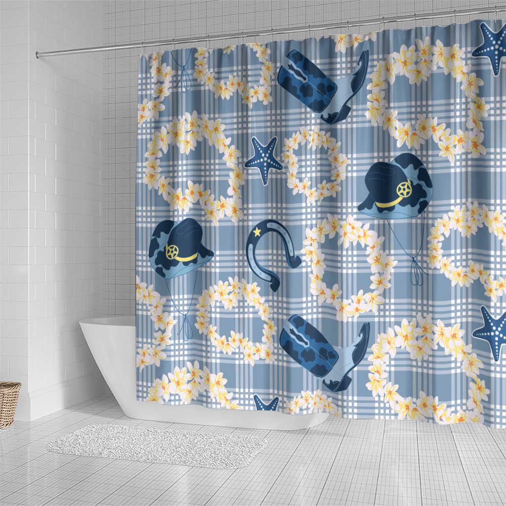 Aloha Hawaii Paniolo Jeans Palaka Shower Curtain Coastal Rodeo LT7 - Polynesian Pride