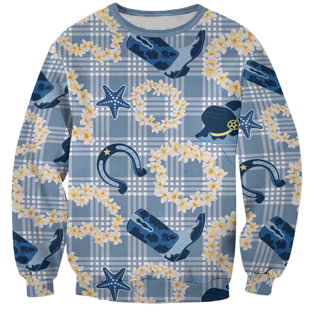 Aloha Hawaii Paniolo Jeans Palaka Sweatshirt Coastal Rodeo - Polynesian Pride