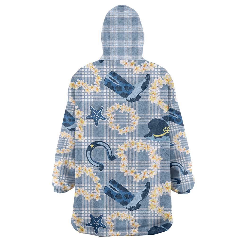 Aloha Hawaii Paniolo Jeans Palaka Wearable Blanket Hoodie Coastal Rodeo - Polynesian Pride
