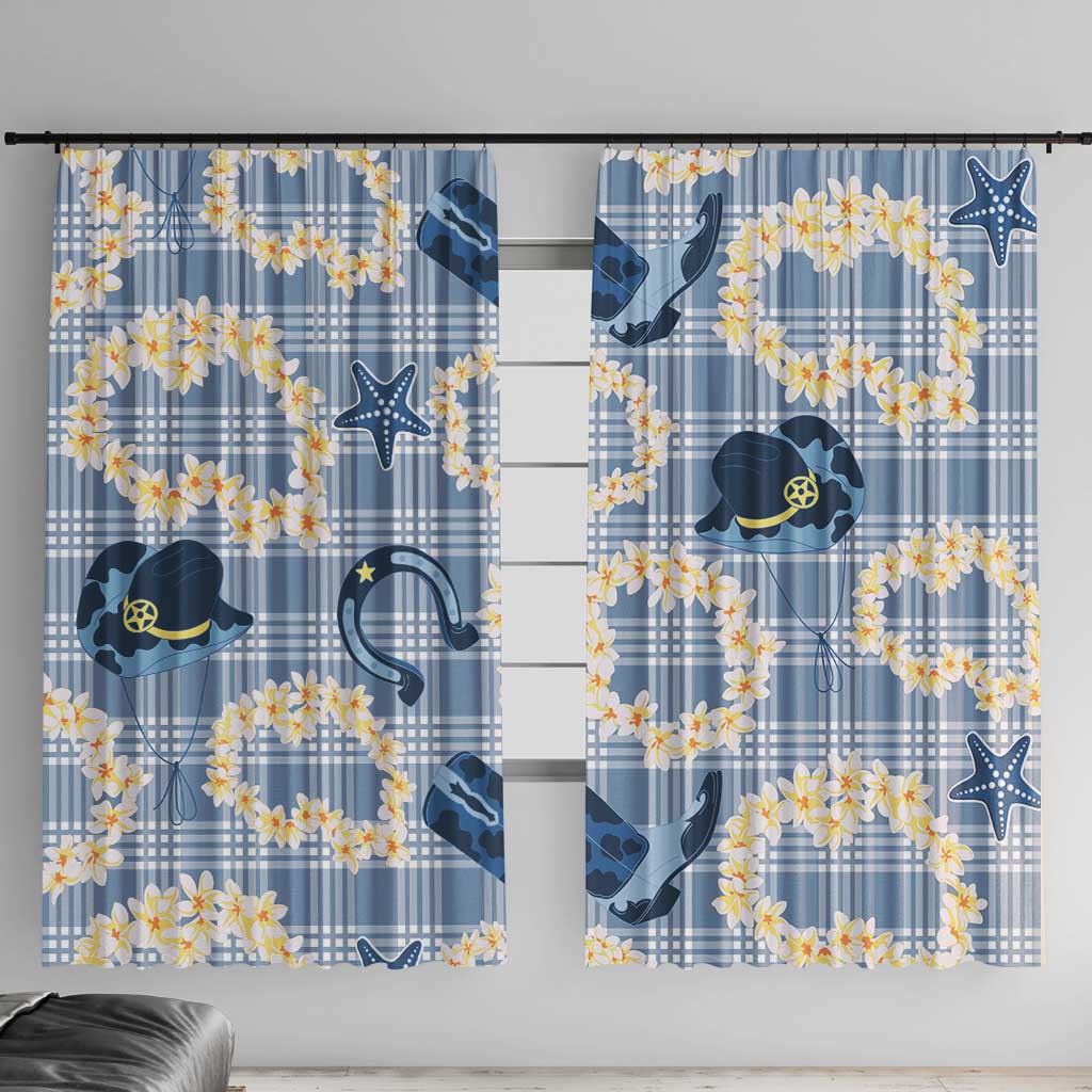 Aloha Hawaii Paniolo Jeans Palaka Window Curtain Coastal Rodeo - Polynesian Pride