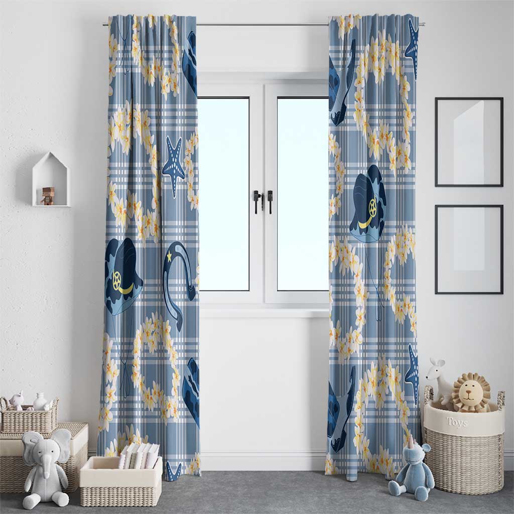 Aloha Hawaii Paniolo Jeans Palaka Window Curtain Coastal Rodeo - Polynesian Pride