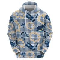 Aloha Hawaii Paniolo Jeans Palaka Zip Hoodie Coastal Rodeo LT7 - Polynesian Pride