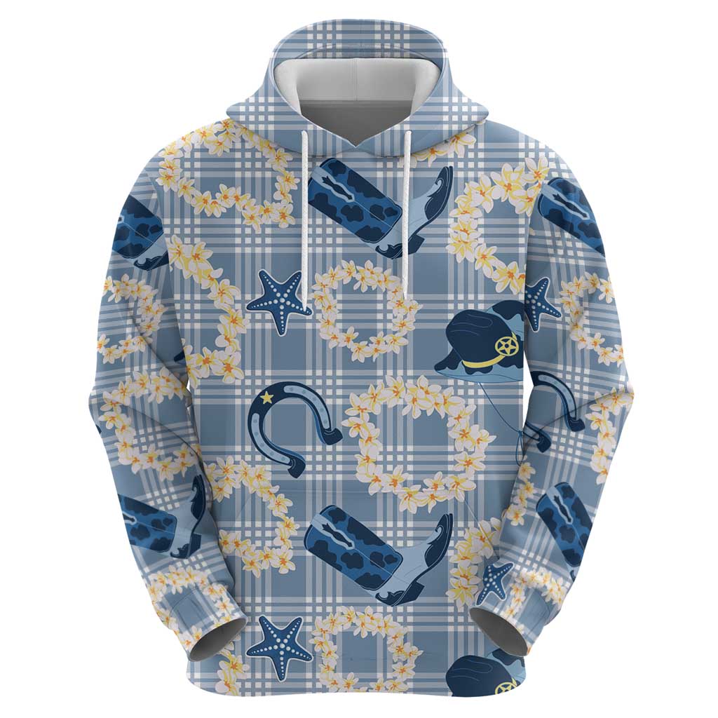Aloha Hawaii Paniolo Jeans Palaka Zip Hoodie Coastal Rodeo LT7 - Polynesian Pride
