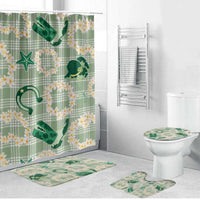 Aloha Hawaii Paniolo Mint Palaka Bathroom Set Coastal Rodeo - Polynesian Pride