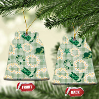 Aloha Hawaii Paniolo Mint Palaka Ceramic Ornament Coastal Rodeo - Polynesian Pride