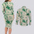 Aloha Hawaii Paniolo Mint Palaka Couples Matching Long Sleeve Bodycon Dress and Long Sleeve Button Shirt Coastal Rodeo - Polynesian Pride