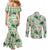 Aloha Hawaii Paniolo Mint Palaka Couples Matching Mermaid Dress and Long Sleeve Button Shirt Coastal Rodeo - Polynesian Pride