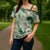 Aloha Hawaii Paniolo Mint Palaka Cross Shoulder Shirt Coastal Rodeo - Polynesian Pride