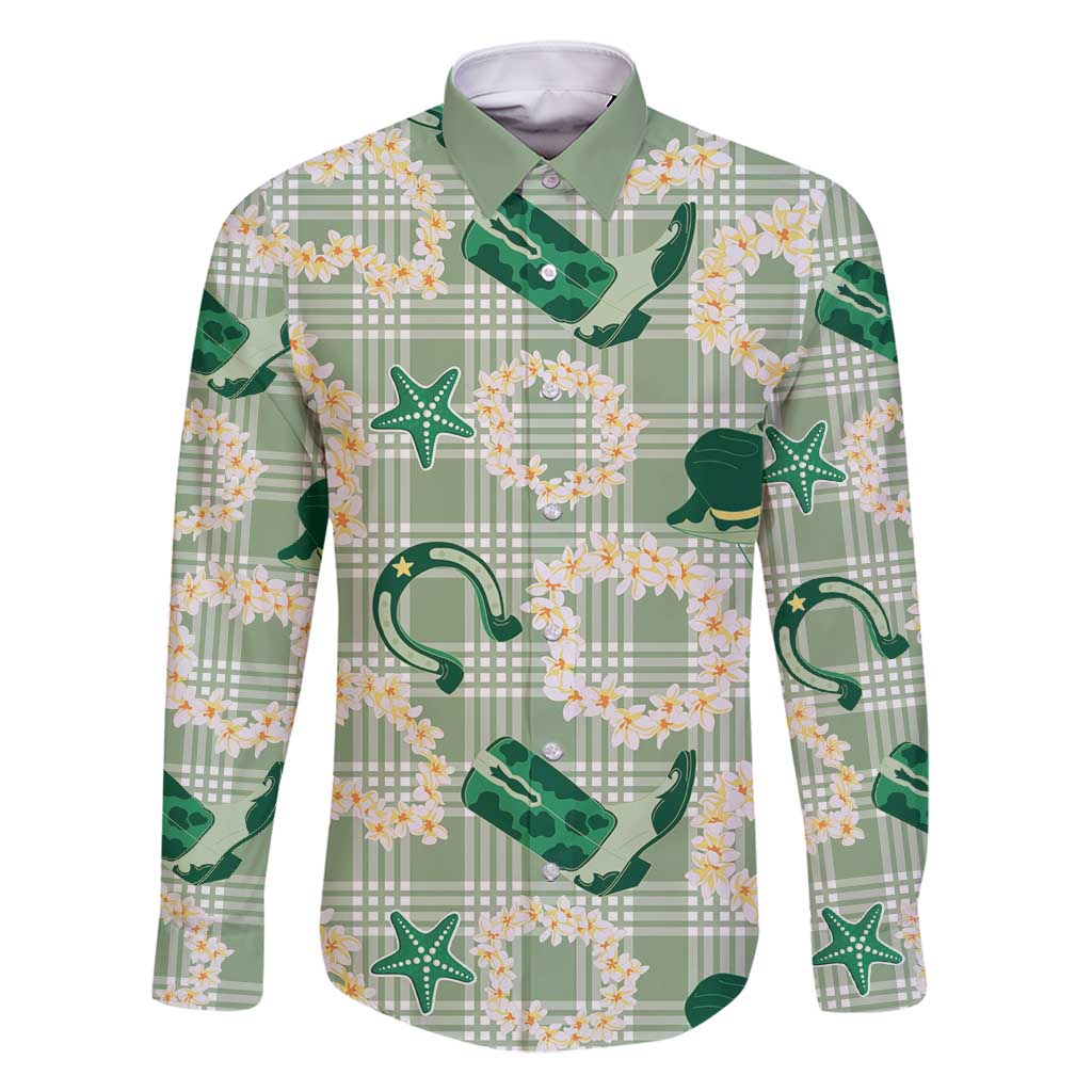 Aloha Hawaii Paniolo Mint Palaka Family Matching Mermaid Dress and Hawaiian Shirt Coastal Rodeo - Polynesian Pride