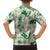 Aloha Hawaii Paniolo Mint Palaka Family Matching Off The Shoulder Long Sleeve Dress and Hawaiian Shirt Coastal Rodeo - Polynesian Pride