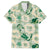 Aloha Hawaii Paniolo Mint Palaka Family Matching Off The Shoulder Long Sleeve Dress and Hawaiian Shirt Coastal Rodeo - Polynesian Pride