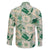 Aloha Hawaii Paniolo Mint Palaka Family Matching Off The Shoulder Long Sleeve Dress and Hawaiian Shirt Coastal Rodeo - Polynesian Pride
