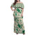 Aloha Hawaii Paniolo Mint Palaka Family Matching Off Shoulder Maxi Dress and Hawaiian Shirt Coastal Rodeo - Polynesian Pride