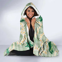 Aloha Hawaii Paniolo Mint Palaka Hooded Blanket Coastal Rodeo - Polynesian Pride