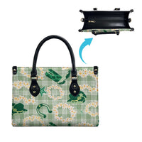 Aloha Hawaii Paniolo Mint Palaka Leather Bag Coastal Rodeo LT7 - Polynesian Pride