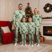 Aloha Hawaii Paniolo Mint Palaka Christmas Pajama Set Coastal Rodeo - Polynesian Pride