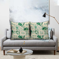 Aloha Hawaii Paniolo Mint Palaka Pillow Cover Coastal Rodeo - Polynesian Pride