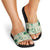 Aloha Hawaii Paniolo Mint Palaka Slide Sandals Coastal Rodeo - Polynesian Pride