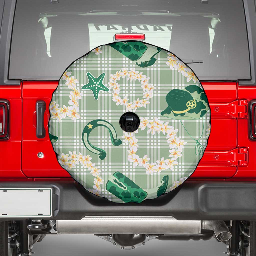 Aloha Hawaii Paniolo Mint Palaka Spare Tire Cover Coastal Rodeo - Polynesian Pride