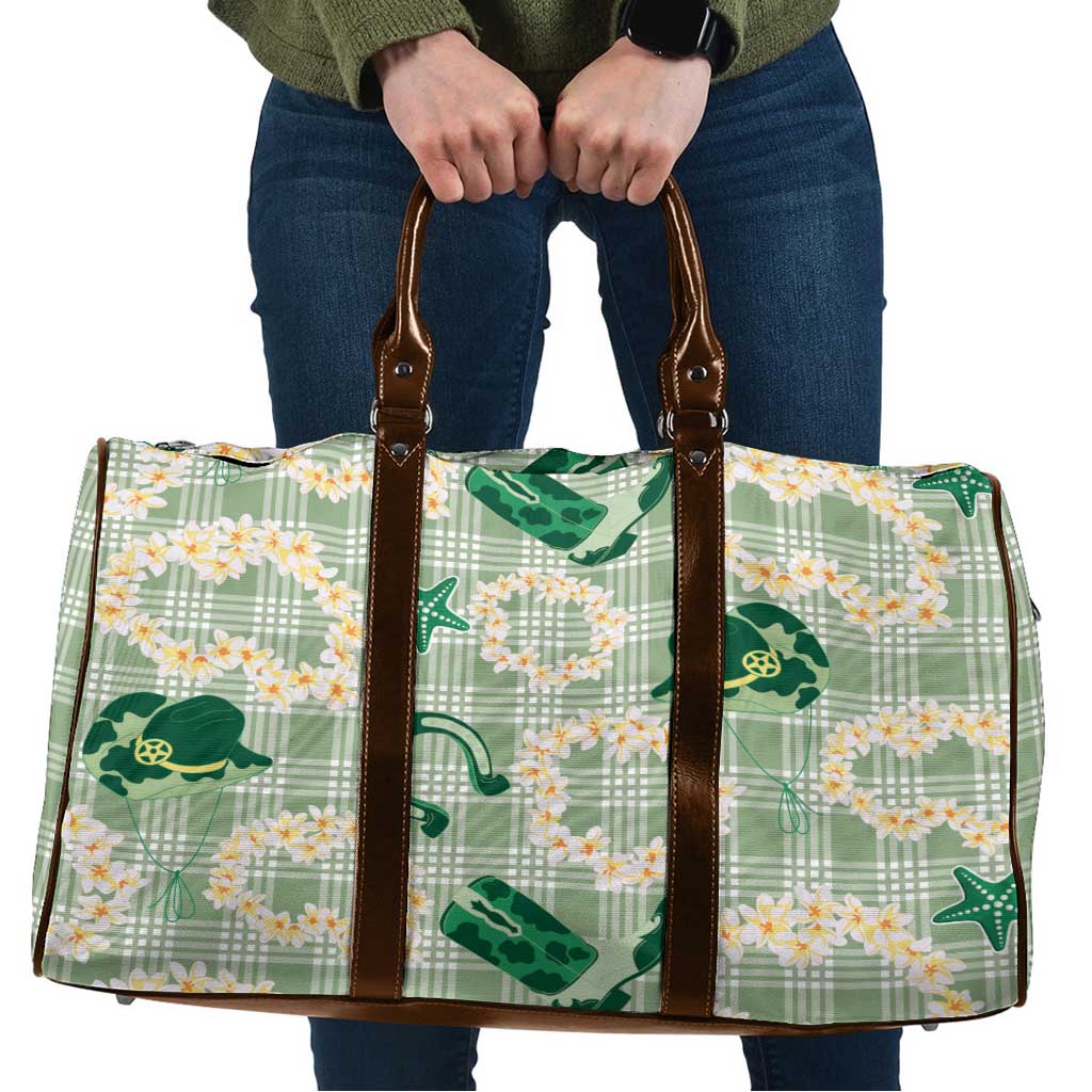 Aloha Hawaii Paniolo Mint Palaka Travel Bag Coastal Rodeo LT7 Mint - Polynesian Pride