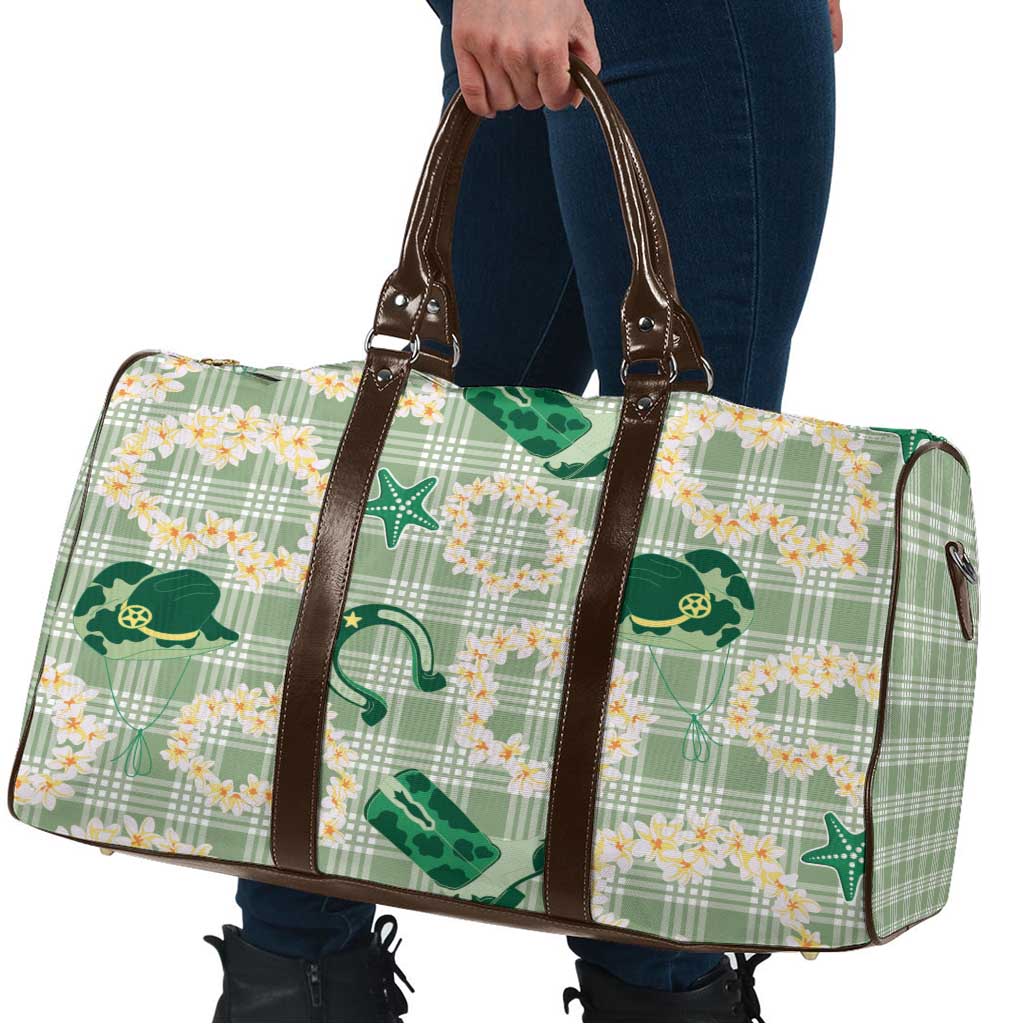 Aloha Hawaii Paniolo Mint Palaka Travel Bag Coastal Rodeo LT7 - Polynesian Pride