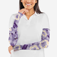 Aloha Hawaii Paniolo Lavender Palaka Arm Sleeves Coastal Rodeo LT7 - Polynesian Pride