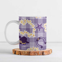 Aloha Hawaii Paniolo Lavender Palaka Ceramic Mug Coastal Rodeo LT7 Lavender - Polynesian Pride