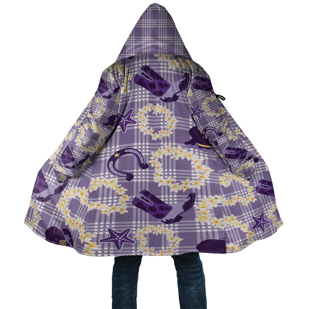Aloha Hawaii Paniolo Lavender Palaka Cloak Coastal Rodeo - Polynesian Pride