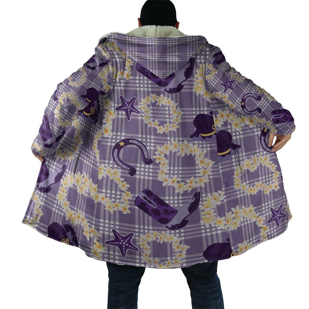 Aloha Hawaii Paniolo Lavender Palaka Cloak Coastal Rodeo LT7 - Polynesian Pride