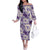 Aloha Hawaii Paniolo Lavender Palaka Family Matching Off The Shoulder Long Sleeve Dress and Hawaiian Shirt Coastal Rodeo - Polynesian Pride