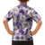 Aloha Hawaii Paniolo Lavender Palaka Family Matching Off Shoulder Maxi Dress and Hawaiian Shirt Coastal Rodeo - Polynesian Pride
