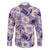 Aloha Hawaii Paniolo Lavender Palaka Family Matching Off Shoulder Maxi Dress and Hawaiian Shirt Coastal Rodeo - Polynesian Pride