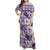 Aloha Hawaii Paniolo Lavender Palaka Family Matching Off Shoulder Maxi Dress and Hawaiian Shirt Coastal Rodeo - Polynesian Pride