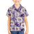 Aloha Hawaii Paniolo Lavender Palaka Family Matching Off Shoulder Maxi Dress and Hawaiian Shirt Coastal Rodeo - Polynesian Pride