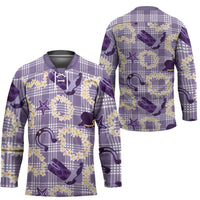Aloha Hawaii Paniolo Lavender Palaka Hockey Jersey Coastal Rodeo LT7 - Polynesian Pride