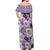 Aloha Hawaii Paniolo Lavender Palaka Off Shoulder Maxi Dress Coastal Rodeo - Polynesian Pride