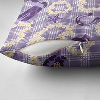 Aloha Hawaii Paniolo Lavender Palaka Pillow Cover Coastal Rodeo - Polynesian Pride
