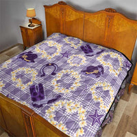 Aloha Hawaii Paniolo Lavender Palaka Quilt Coastal Rodeo - Polynesian Pride