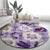 Aloha Hawaii Paniolo Lavender Palaka Round Carpet Coastal Rodeo - Polynesian Pride