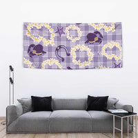 Aloha Hawaii Paniolo Lavender Palaka Tapestry Coastal Rodeo - Polynesian Pride