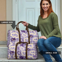 Aloha Hawaii Paniolo Lavender Palaka Travel Bag Coastal Rodeo LT7 - Polynesian Pride