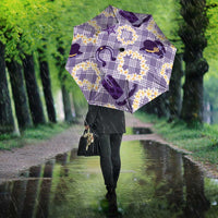 Aloha Hawaii Paniolo Lavender Palaka Umbrella Coastal Rodeo LT7 - Polynesian Pride