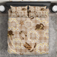 Aloha Hawaii Paniolo Khaki Palaka Bedding Set Coastal Rodeo - Polynesian Pride