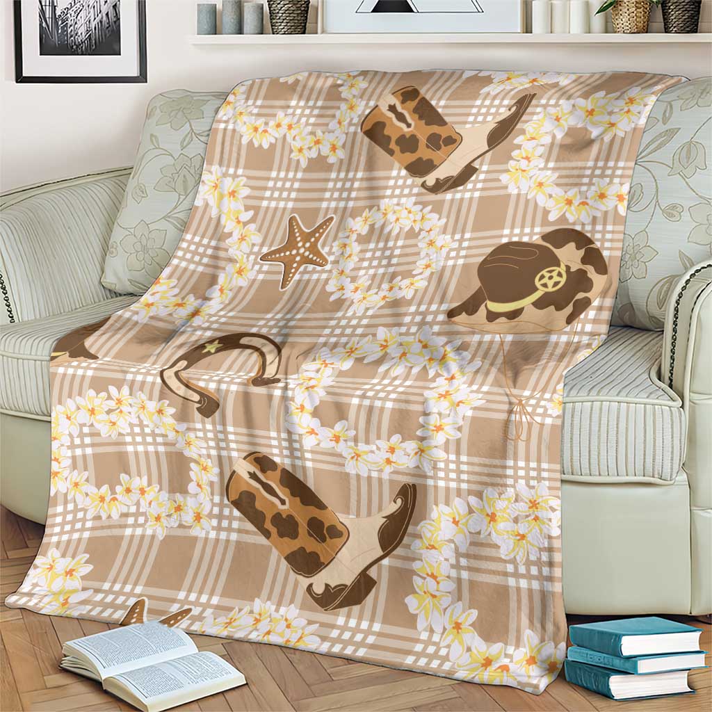 Aloha Hawaii Paniolo Khaki Palaka Blanket Coastal Rodeo - Polynesian Pride