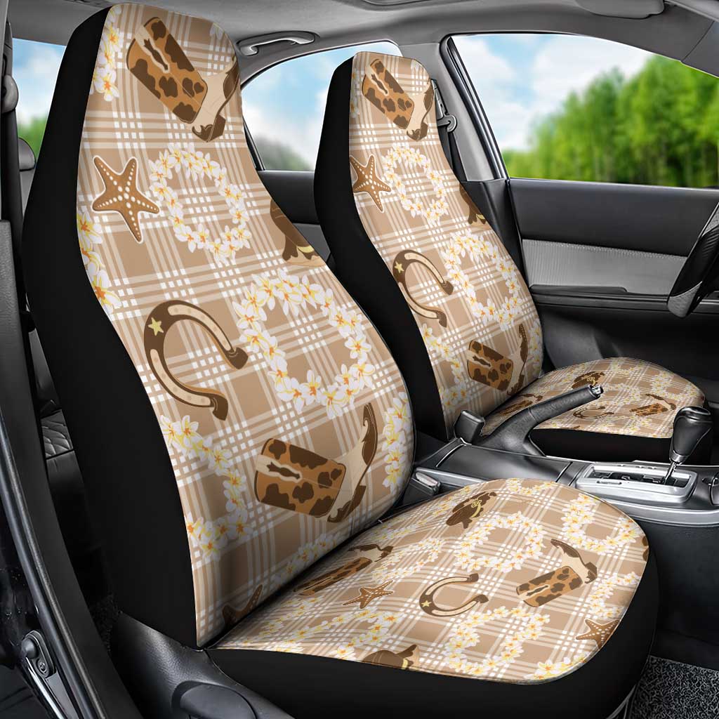 Aloha Hawaii Paniolo Khaki Palaka Car Seat Cover Coastal Rodeo LT7 - Polynesian Pride
