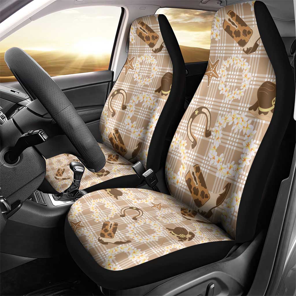 Aloha Hawaii Paniolo Khaki Palaka Car Seat Cover Coastal Rodeo LT7 - Polynesian Pride
