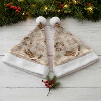 Aloha Hawaii Paniolo Khaki Palaka Christmas Santa Hat Coastal Rodeo - Polynesian Pride