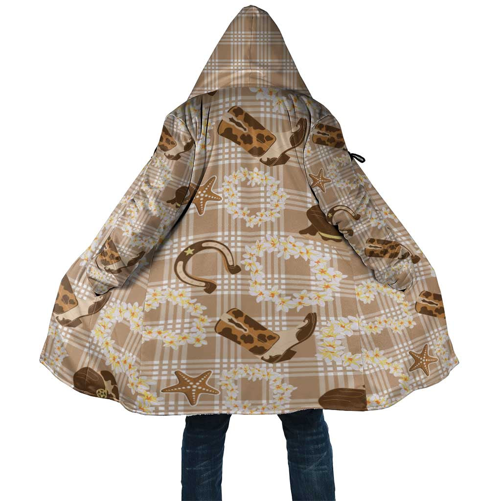 Aloha Hawaii Paniolo Khaki Palaka Cloak Coastal Rodeo - Polynesian Pride