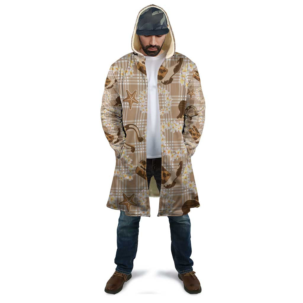 Aloha Hawaii Paniolo Khaki Palaka Cloak Coastal Rodeo LT7 - Polynesian Pride