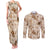 Aloha Hawaii Paniolo Khaki Palaka Couples Matching Tank Maxi Dress and Long Sleeve Button Shirt Coastal Rodeo - Polynesian Pride